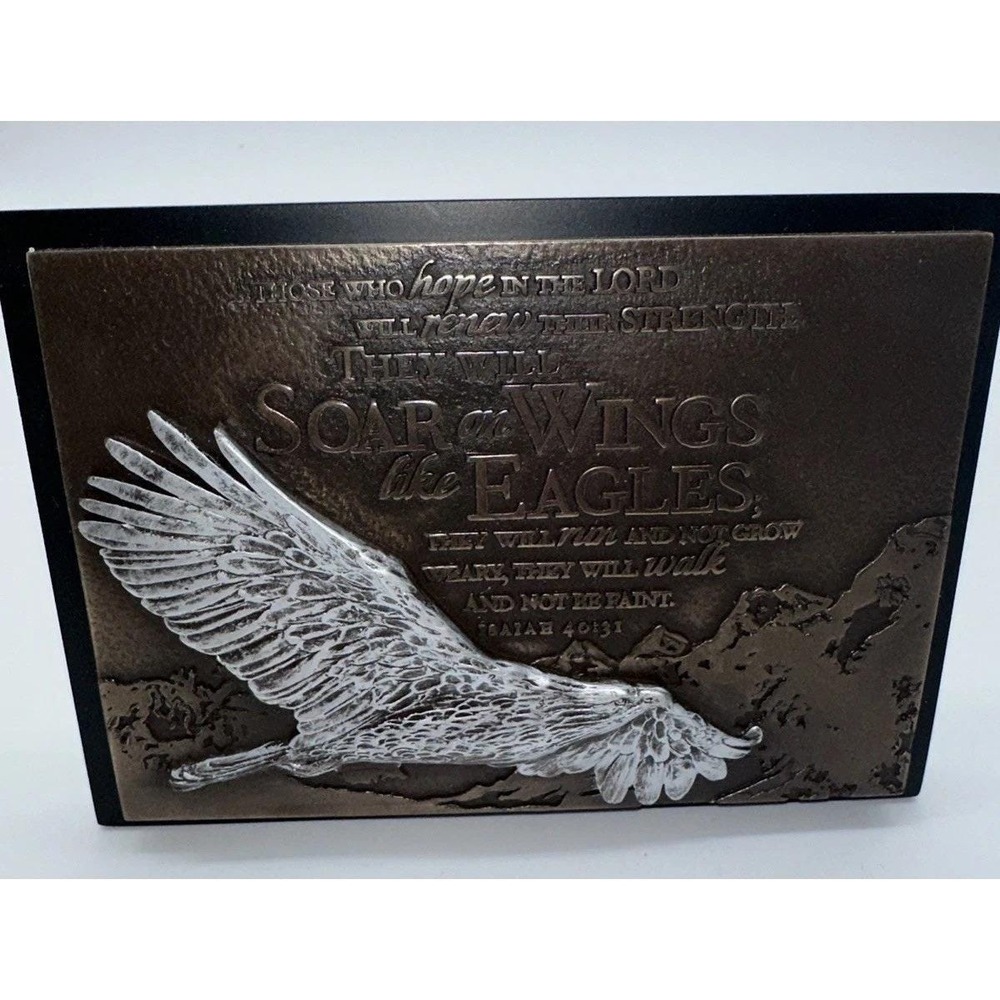 Vintage Lighthouse Christian Products "SOAR ON WINGS LIKE EAGLES" Copper Plaque